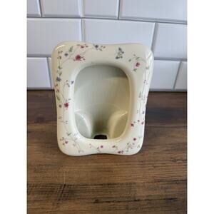 Vintage Takahashi Dew Picture Frame Butterfly Floral Porcelain 3x4" Cottagecore